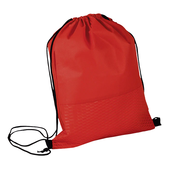Wave Design Drawstring Bag Non-Woven - Image 3