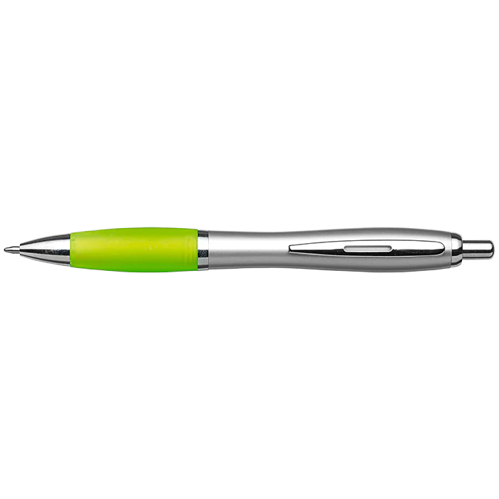 Silver Barrel Curved Design Ballpoint Pen - Image 6