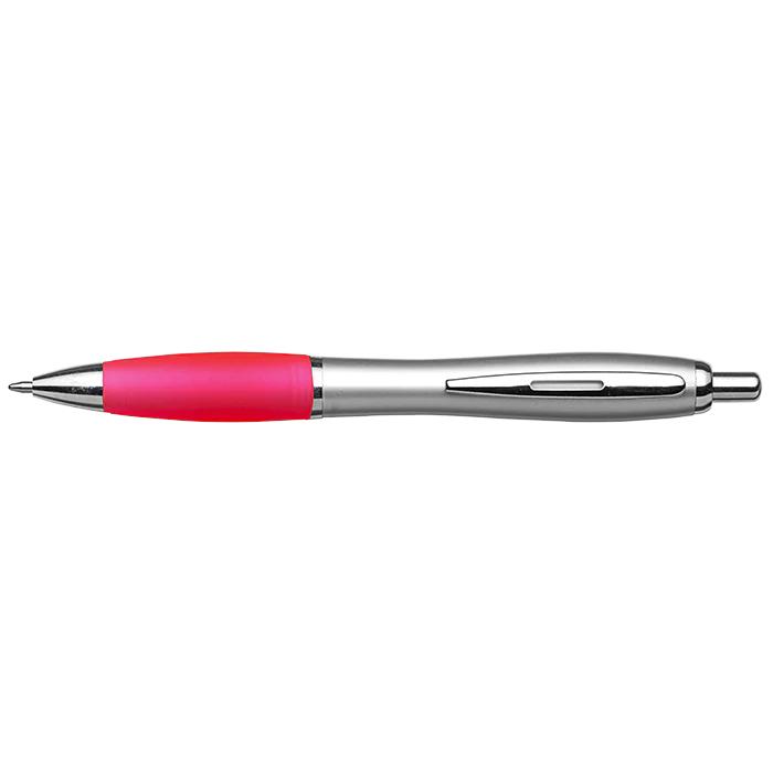 Silver Barrel Curved Design Ballpoint Pen - Image 9