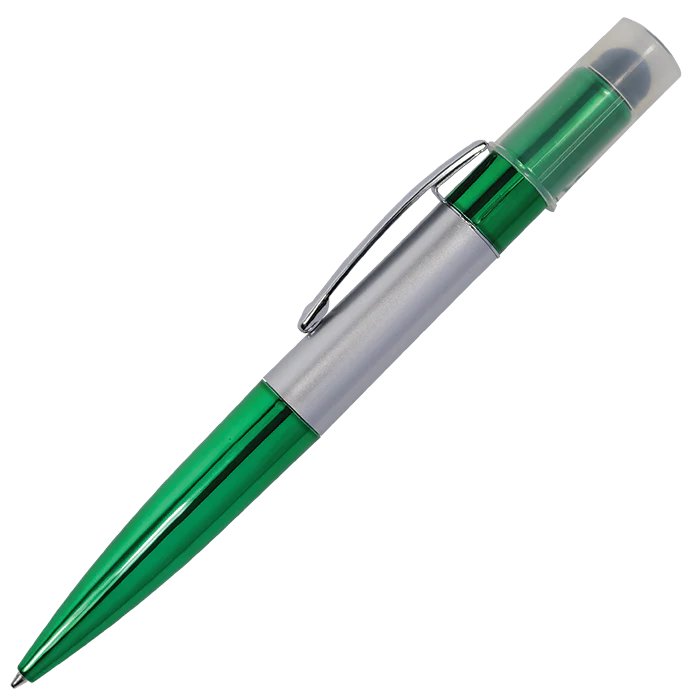 Twist Action Ballpoint Pen with Stylus and LED Lights - Image 2