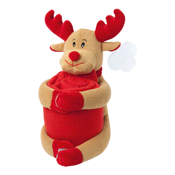 Reindeer Soft Toy with Fleece Blanket