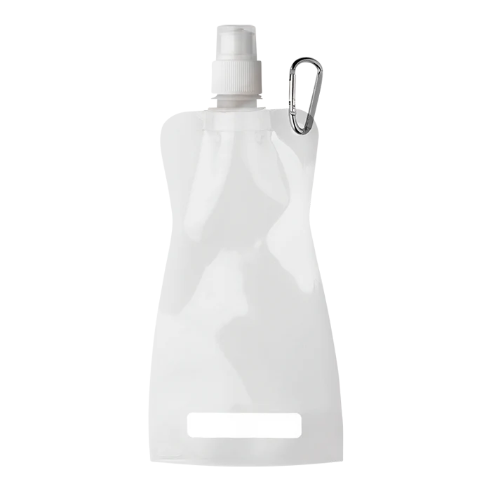 420ml Foldable Water Bottle with Carabiner Clip - Image 3
