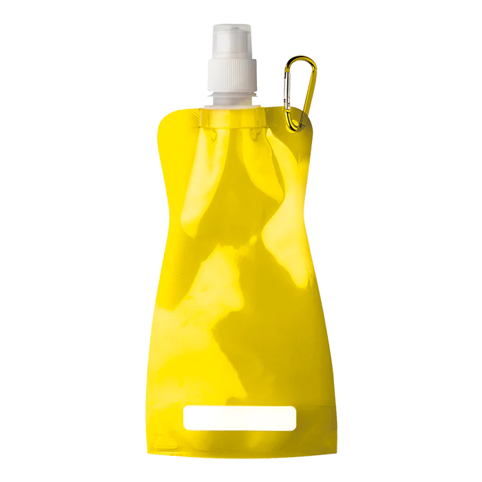 420ml Foldable Water Bottle with Carabiner Clip - Image 4