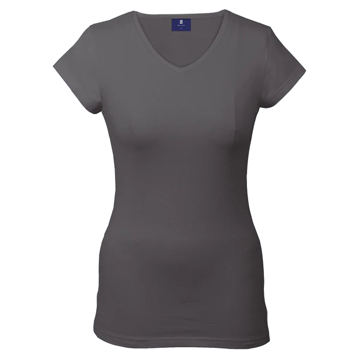 170g Essential V-Neck Slim Fit Ladies - Image 2