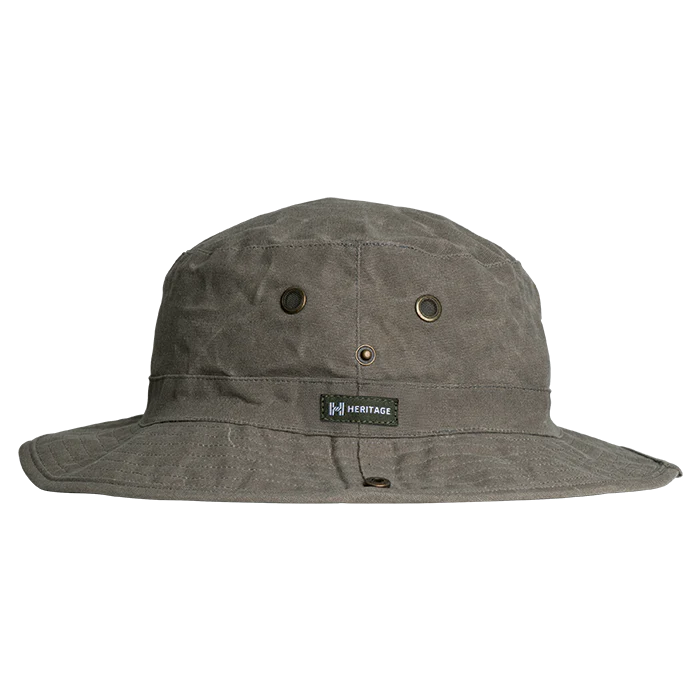 Heritage Washed Oil Skin Outdoor Hat - Image 2