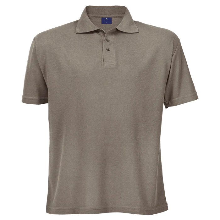 175g Barron Pique Knit Golfer Mens - Taupe
