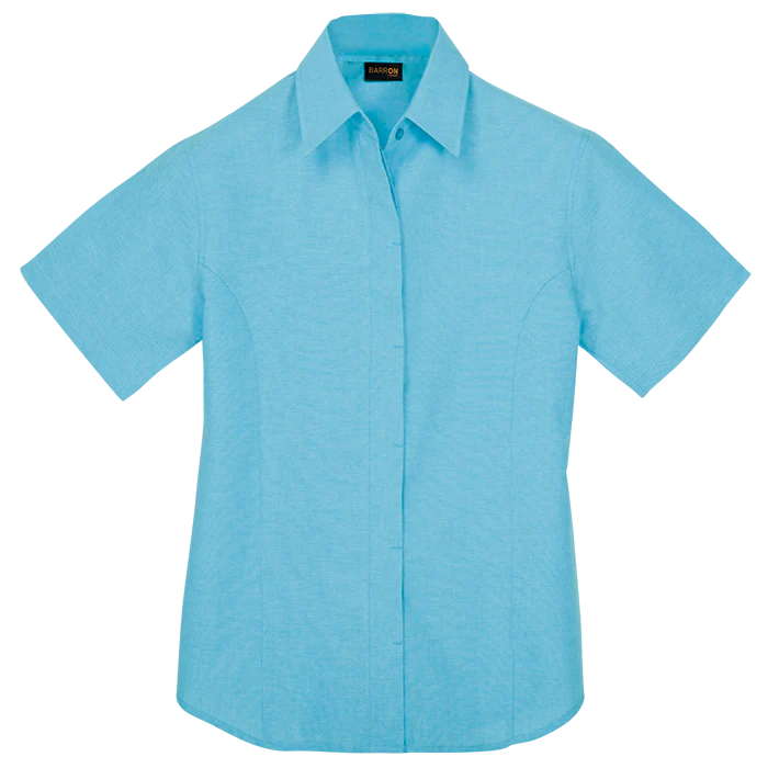 Oxford Blouse Short Sleeve Ladies - Image 3