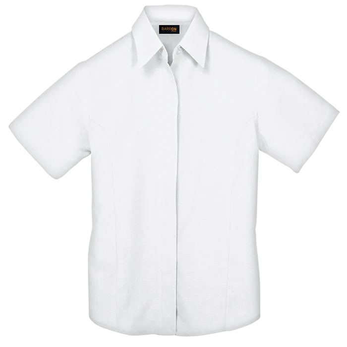 Oxford Blouse Short Sleeve Ladies - Image 5