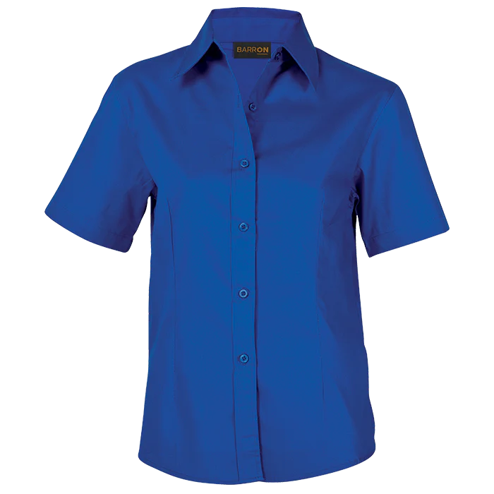 Brushed Cotton Twill Blouse Short Sleeve Ladies - Image 4