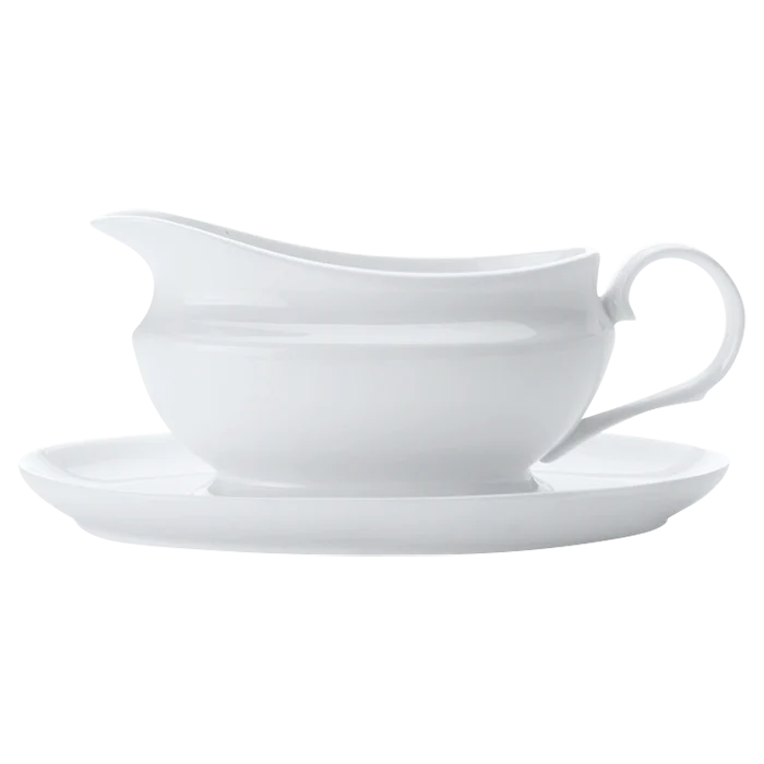 White Basics Gravy Boat and Saucer 550ml