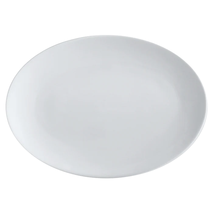 White Basics Oval Plate